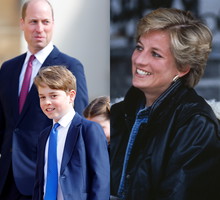 jamniki Księżna Diana, książe William i książe Harry książe George