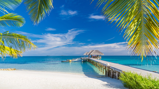 Perfect beach view. Summer holiday and vacation design. Inspirat