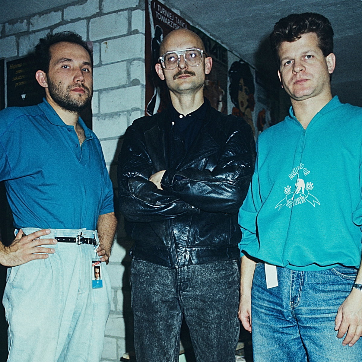 Polska 1984. Polski zespół rockowy Kombi, od lewej: wokalista Grzegorz Skawiński, klawiszowiec Sławomir Łosowski, gitarzysta Waldemar Tkaczyk.