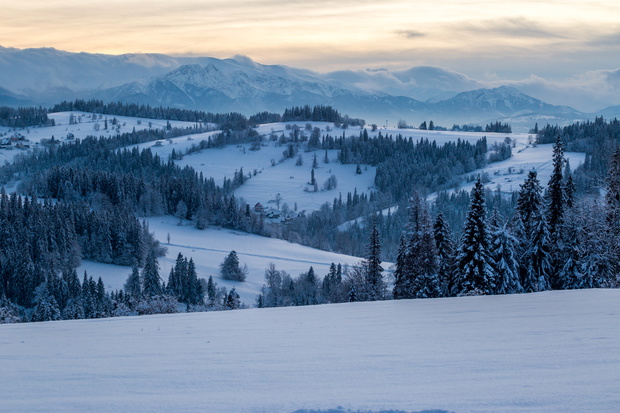 Świerzy śnieg w górach Tatry - Białka Tatrzańska