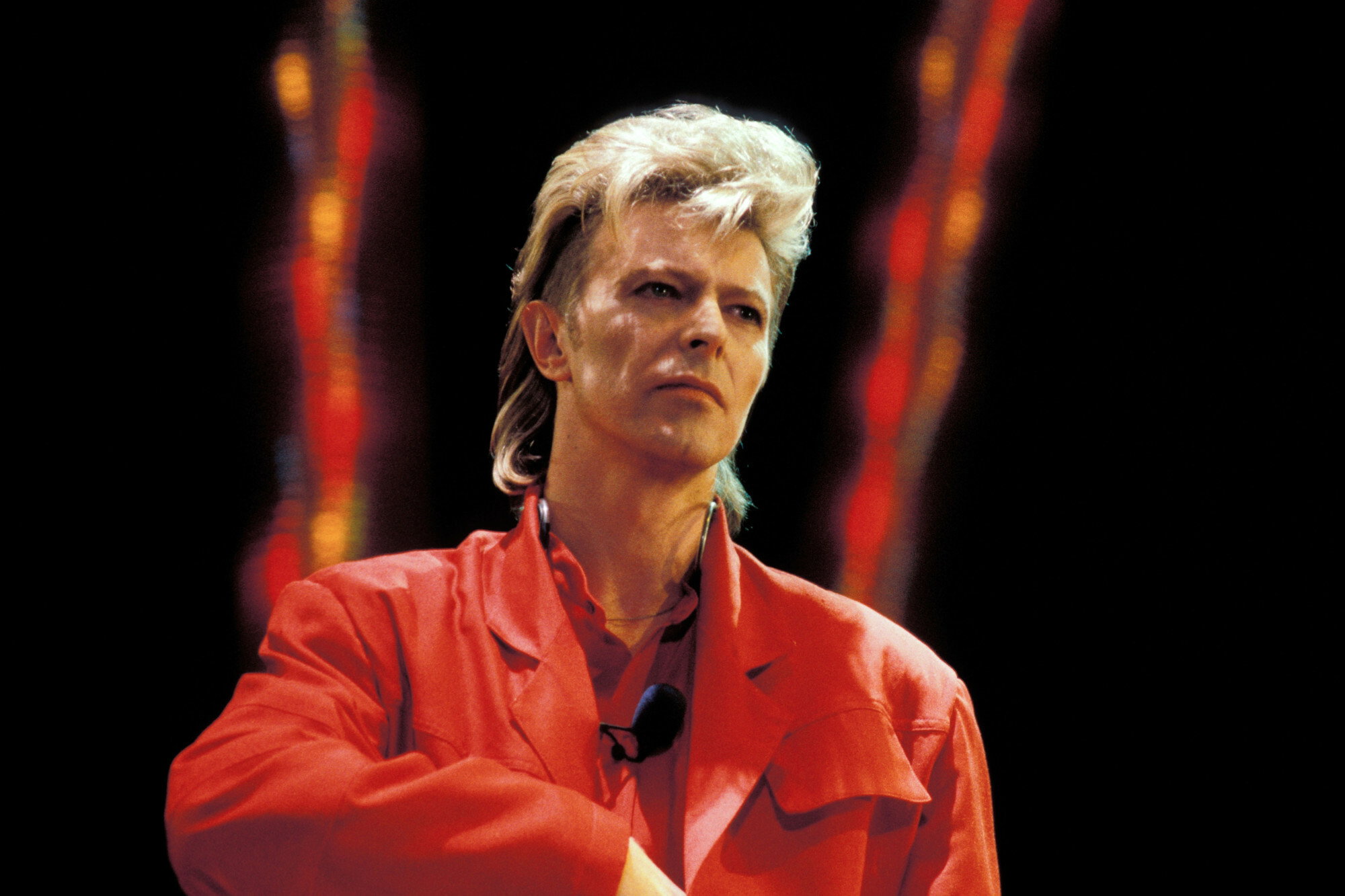 David Bowie (David Robert Haywood Jones). "Glas Spider" Tour vor dem Berliner Reichstag July 1985. Germany.
