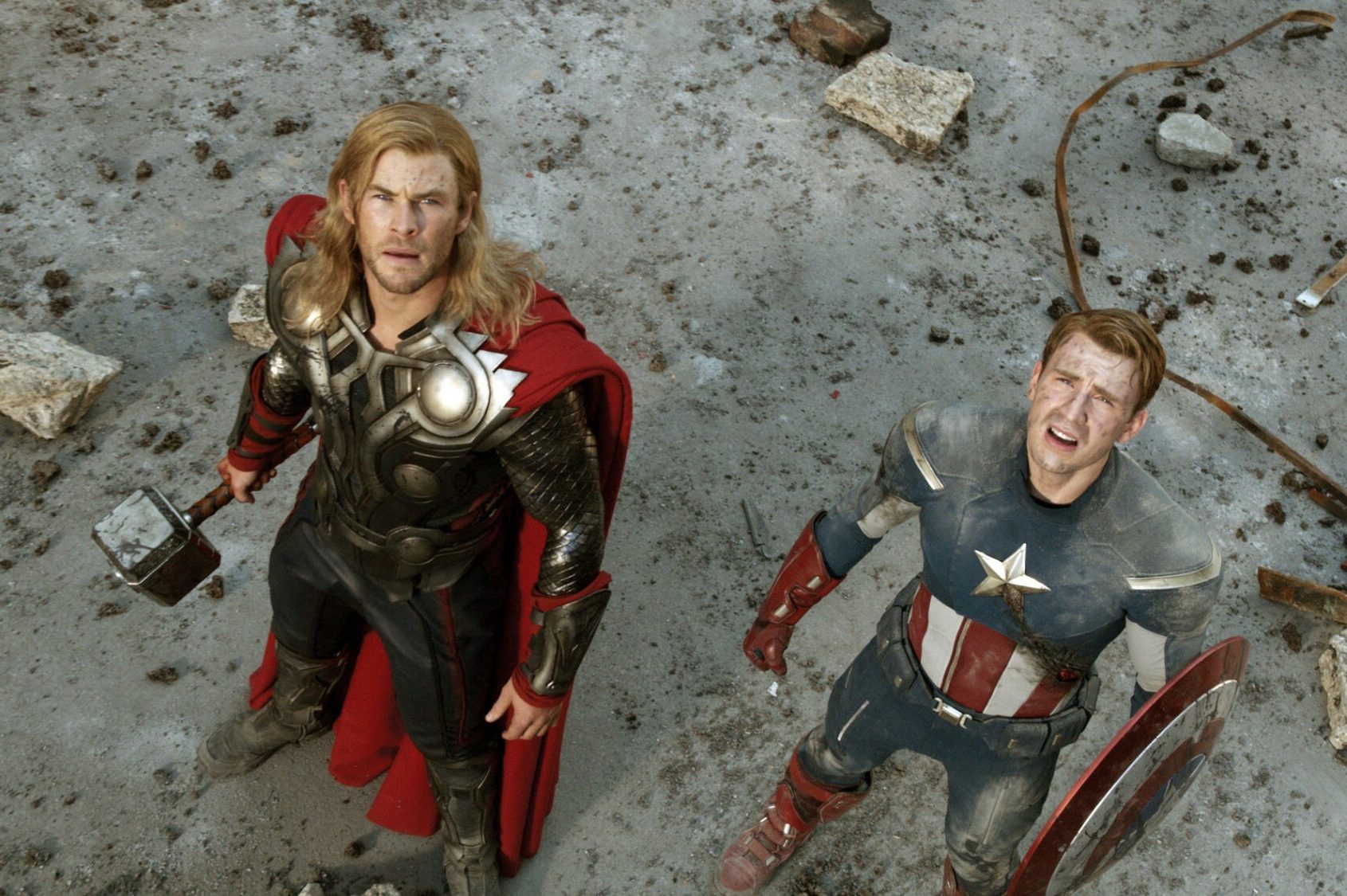 Chris Hemsworth, Chris Evans, 2012.