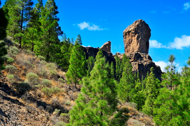 Roque Nublo monolith in Gran Canaria, Spain