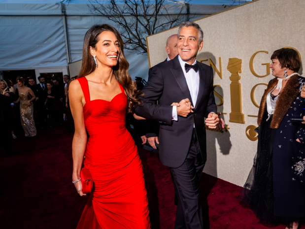 George i Amal Clooney na Złotych Globach 2026