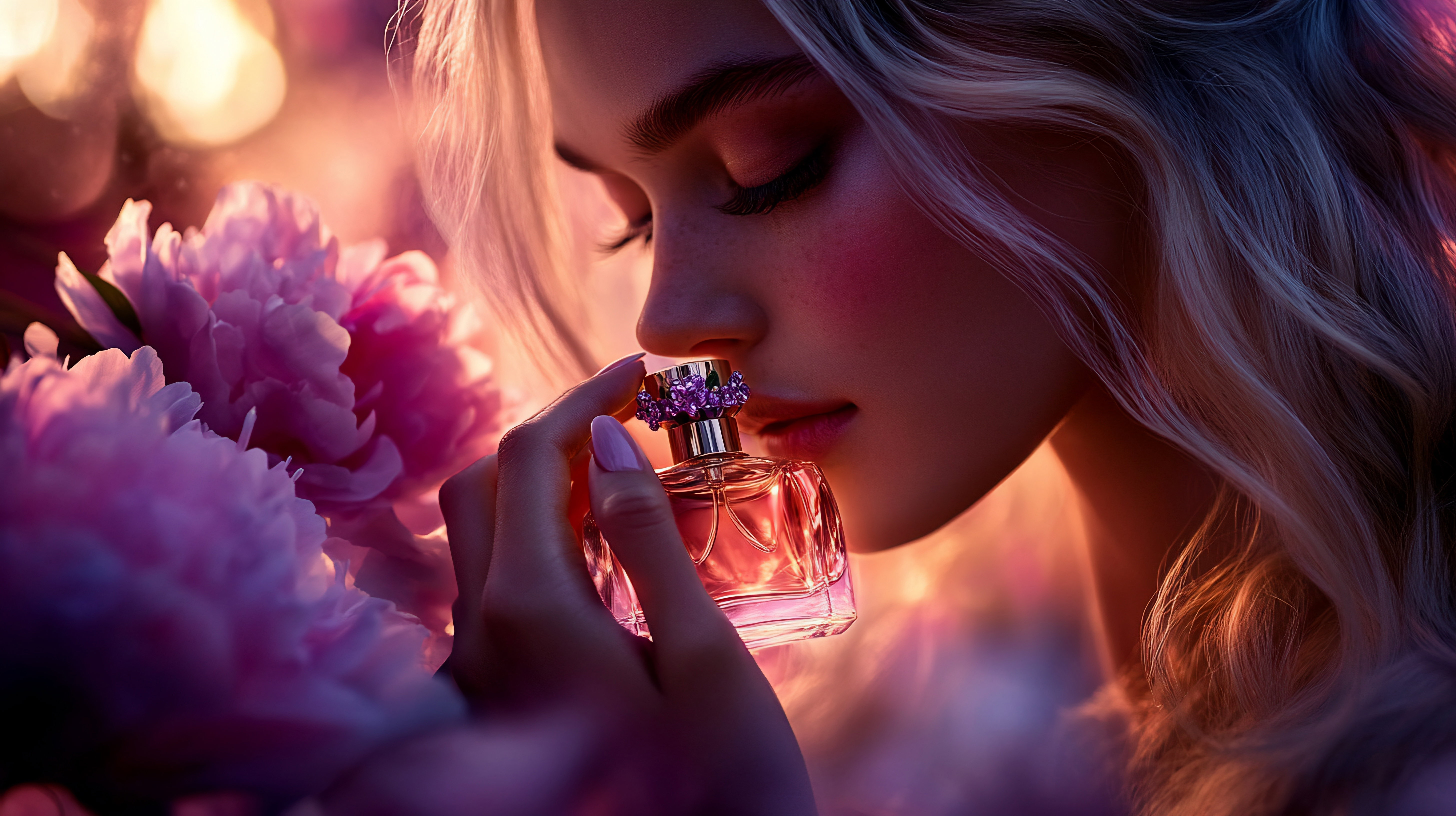 Kobieta z perfumami