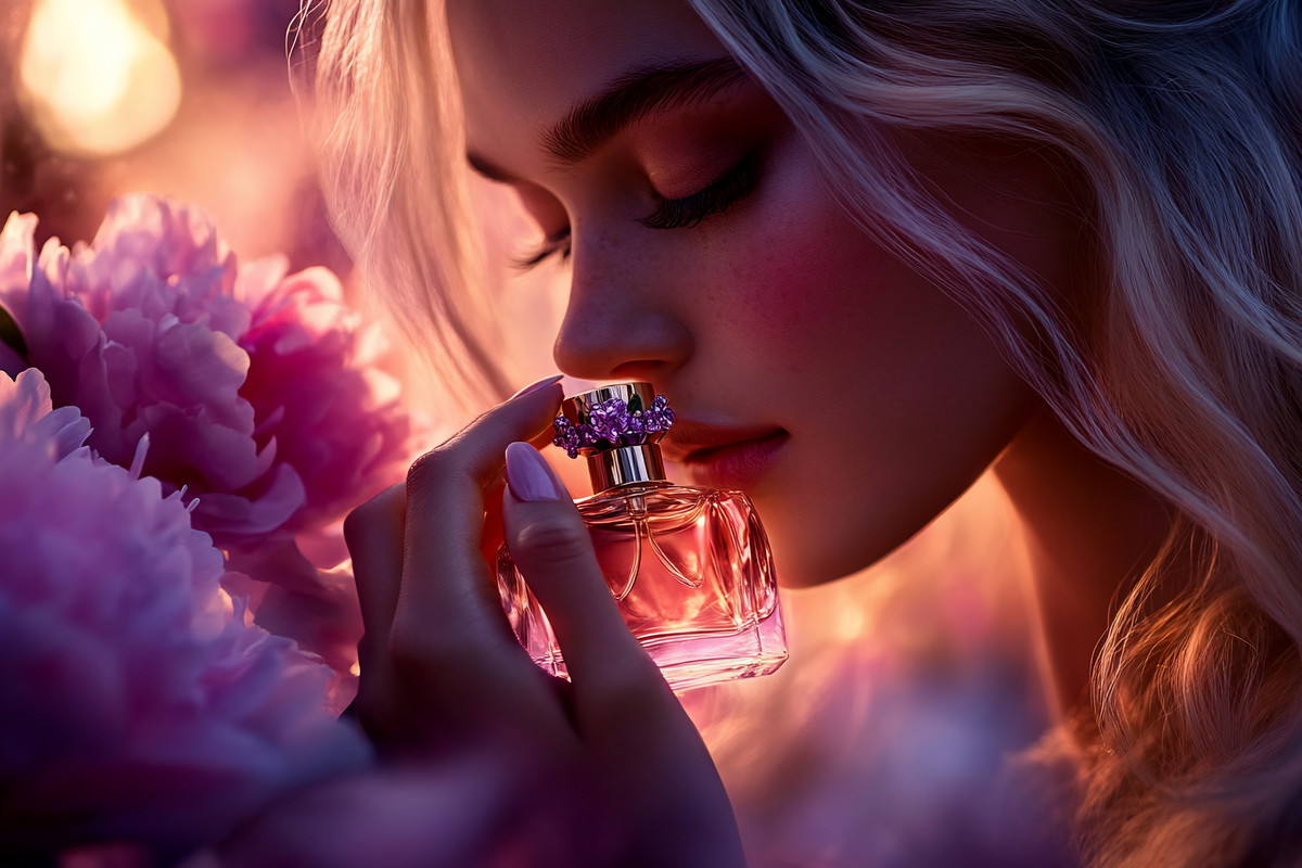 Kobieta z perfumami