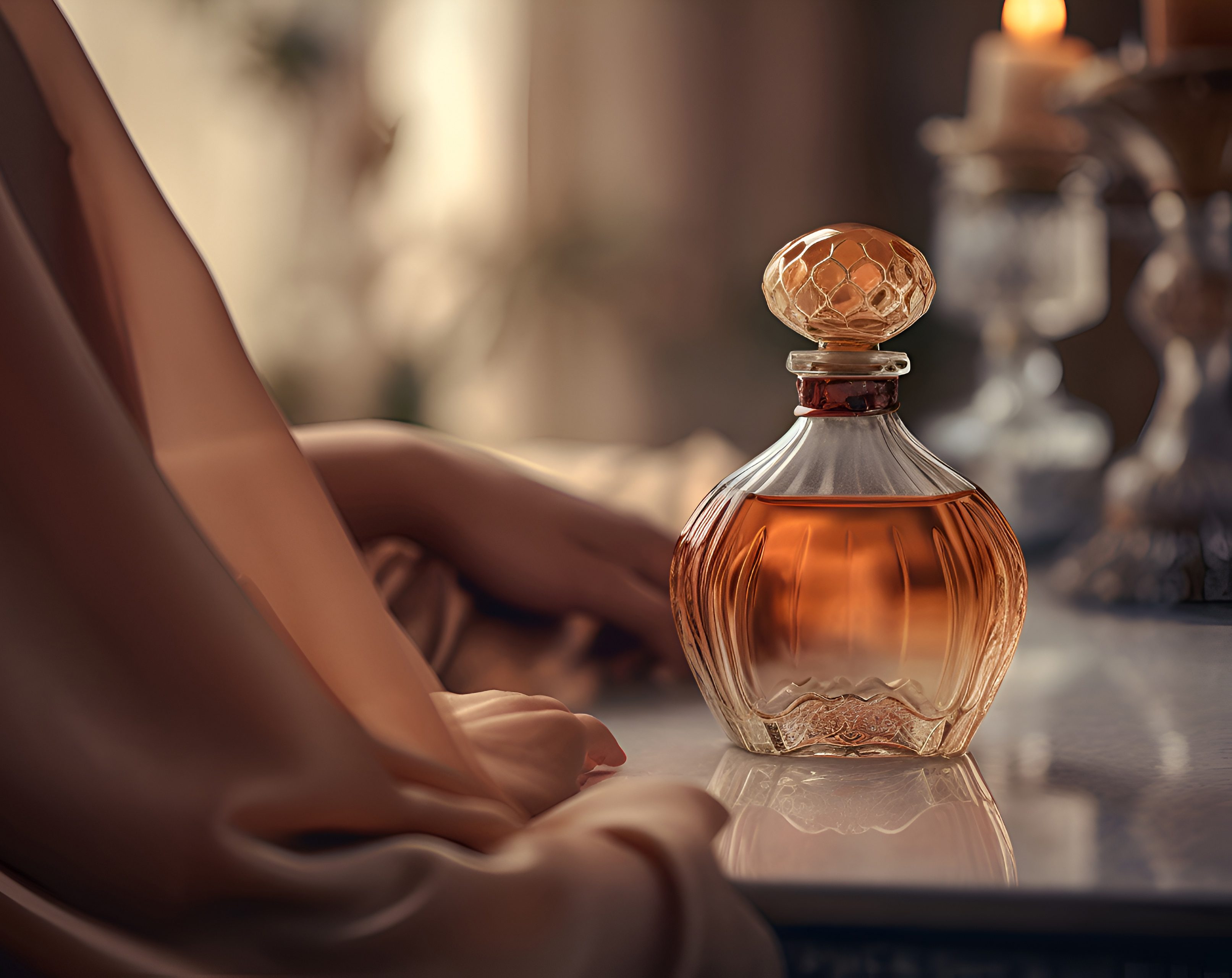 Bottle of Arabic oil perfume, Generative AI 3