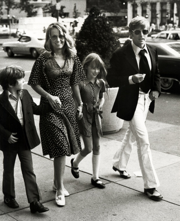 Robert Redford and Family Sighted outside The Sherry Netherland Hotel - June 24, 1971