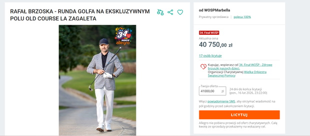 Rafał Brzoska dla WOŚP