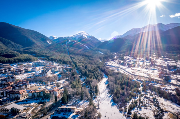 Widok z lotu ptaka na Bansko