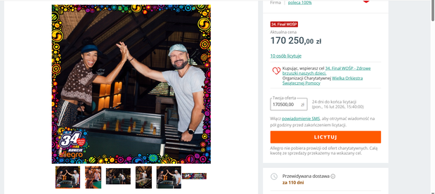 Omenaa Mensah, Rafał Brzoska na WOŚP