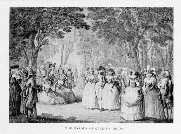 The garden of Carlton House from the book ' Jane Austen and her times ' by Mitton, G. E. (Geraldine Edith); Austen, Jane, 1775-1817 Publication date 1905 PublisherLondon, Methuen and co