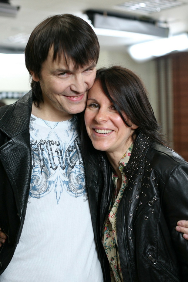 Robert Gawliński z żoną Moniką, 2.05.2010.