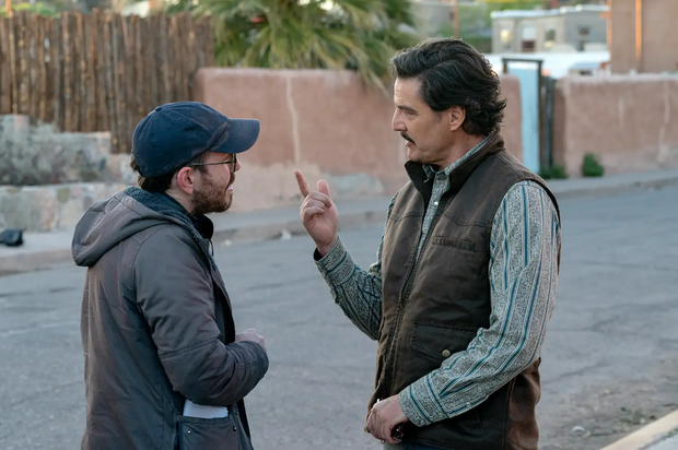 Pedro Pascal i Ari Aster na planie filmu "Eddington"