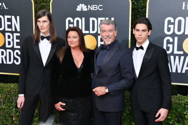 Dylan Brosnan, Keely Shaye Brosnan, Pierce Brosnan and Paris Brosnan, 2020