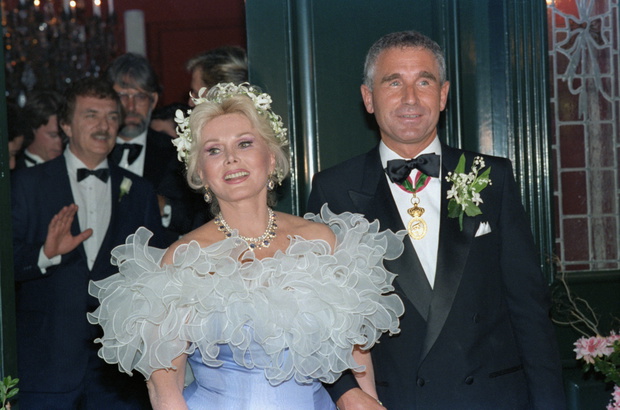 Portrait of Actress Zsa Zsa Gabor with Prince Frederick Von Anhalt