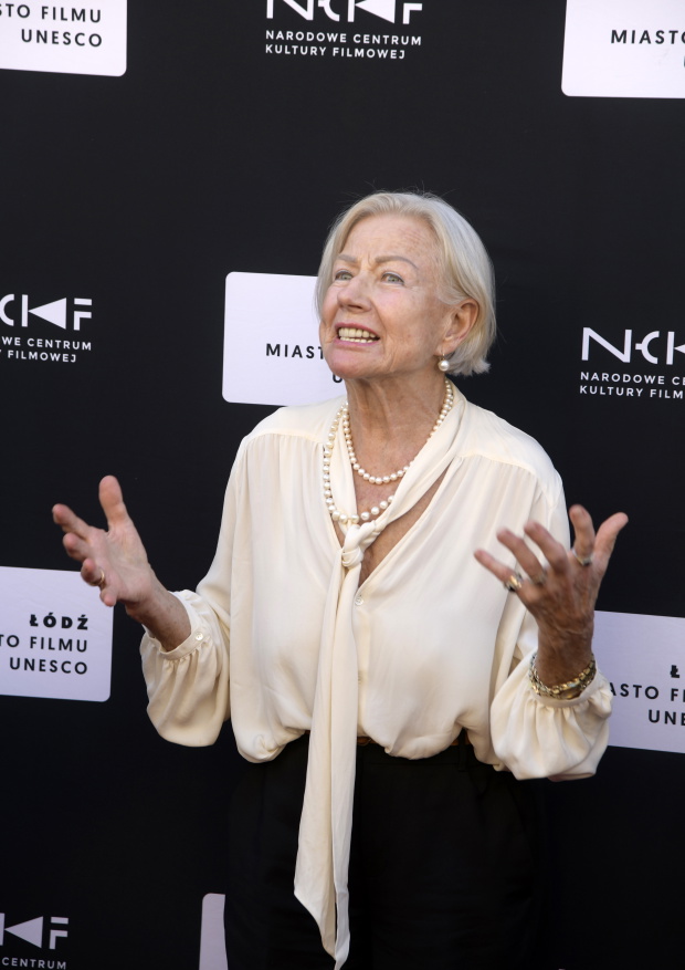 Bozena Dykiel w Lodzkiej Alei Gwiazd.