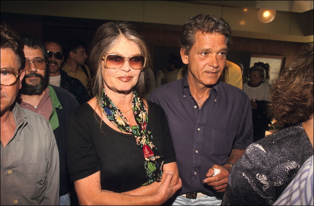 B.Bardot and A.Bougrain Dubourg anti hunting Turtle Doves in Medoc, France on May 01, 1994.