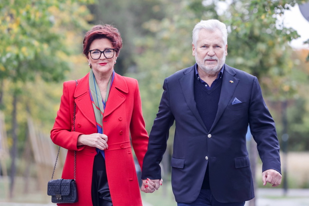 Jolanta Kwaśniewska,Aleksander Kwaśniewski, 15.10.2023 Warszawa Wybory parlamentarne 2023