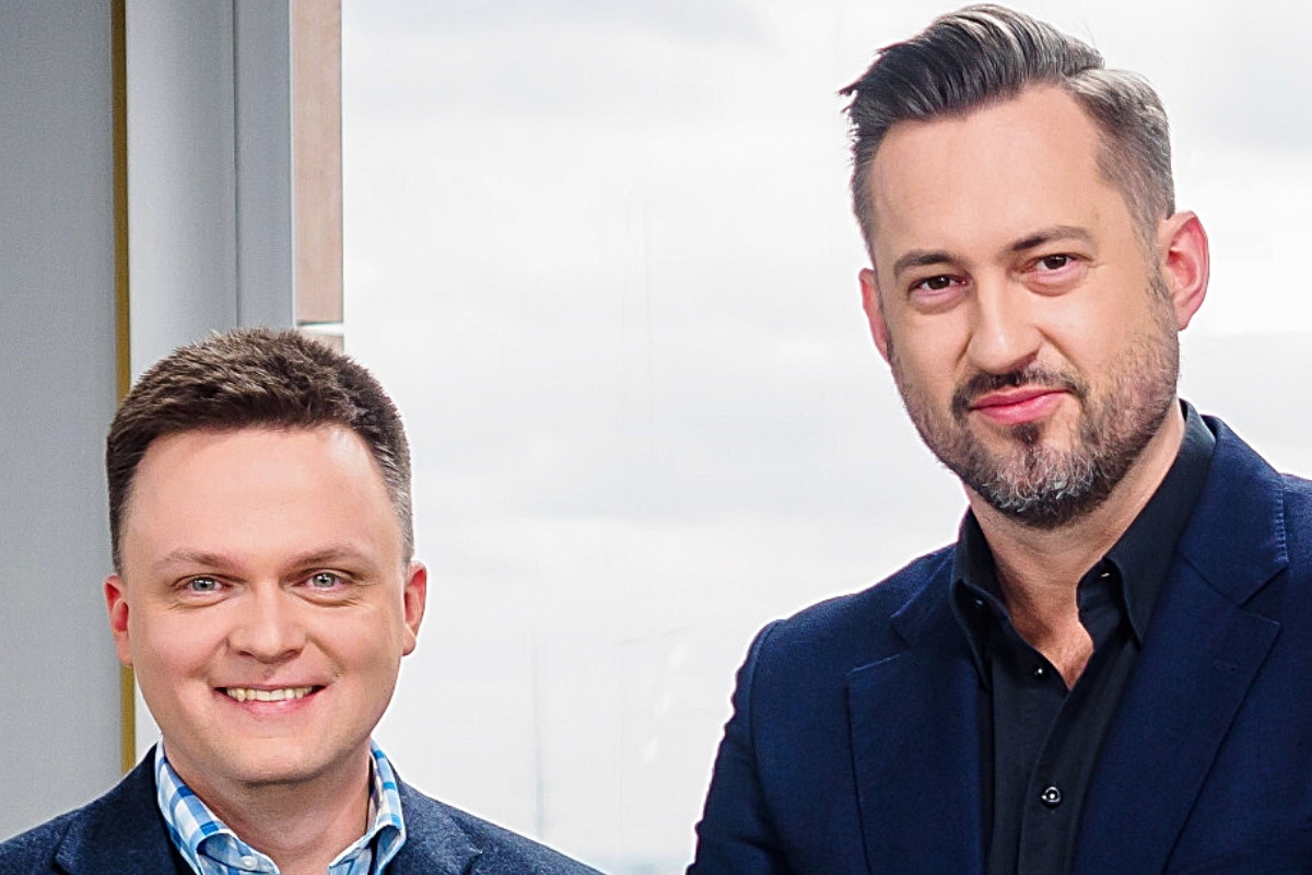 Marcin Prokop, Szymon Hołownia, 05.11.2019 Warszawa Na planie programu Dzien Dobry TVN