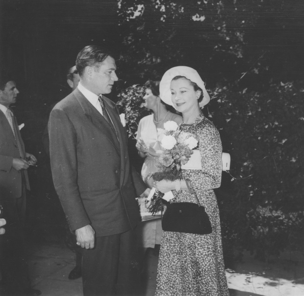 Vivian Leigh z mê¿em brytyjskim aktorem Laurence'm Olivier'em