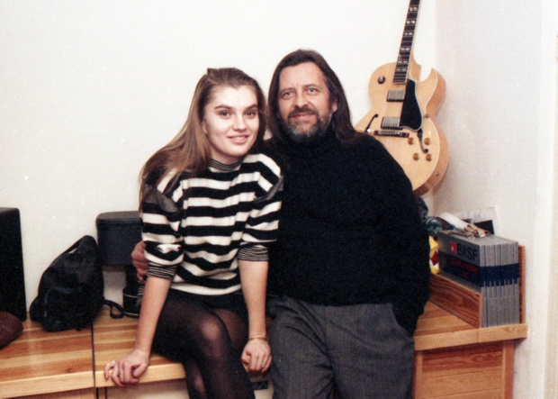 Warszawa, 1990. Grażyna Dramowicz - Nalepa (z lewej) i Tadeusz Nalepa