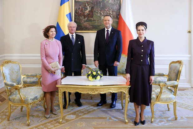 10.03.2026 Warszawa Wizyta Krola Szwecji Karola XVI Gustawa i Krolowej Sylwii w Polsce