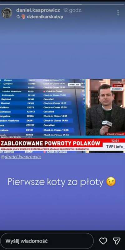 Daniel Kasprowicz został reporterem TVP.