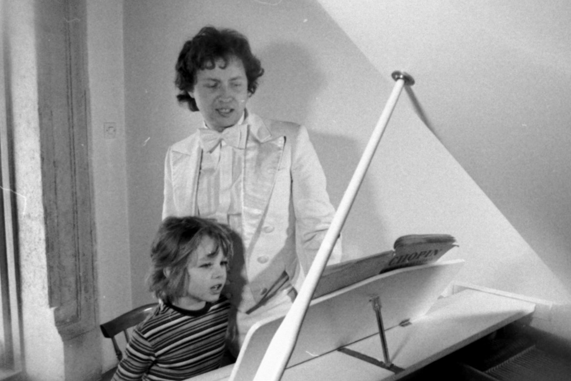 Marek Grechuta z synem, Łukasz Grechuta, 1980 rok