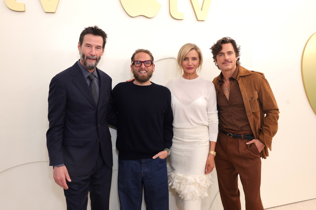 Keanu Reeves, Jonah Hill, Cameron Diaz, Matt Bomer. Konferencja prasowa Apple. 3.02.2026, Santa Monica, USA