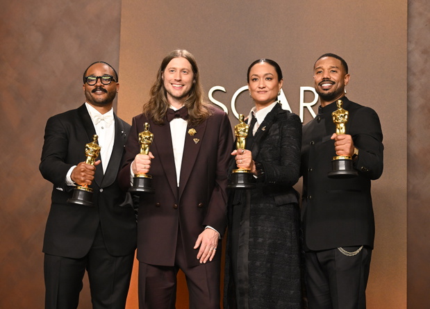 Ryan Coogler, Ludwig Göransson, Autumn Durald Arkapaw i Michael B. Jordan. 98. rozdanie nagród Akademii Filmowej. 15.03.2026, Los Angeles, USA