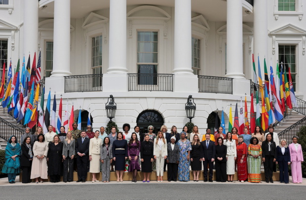 Roundtable on second day of inaugural Fostering the Future Together Global Coalition Summit, at the White House in Washington