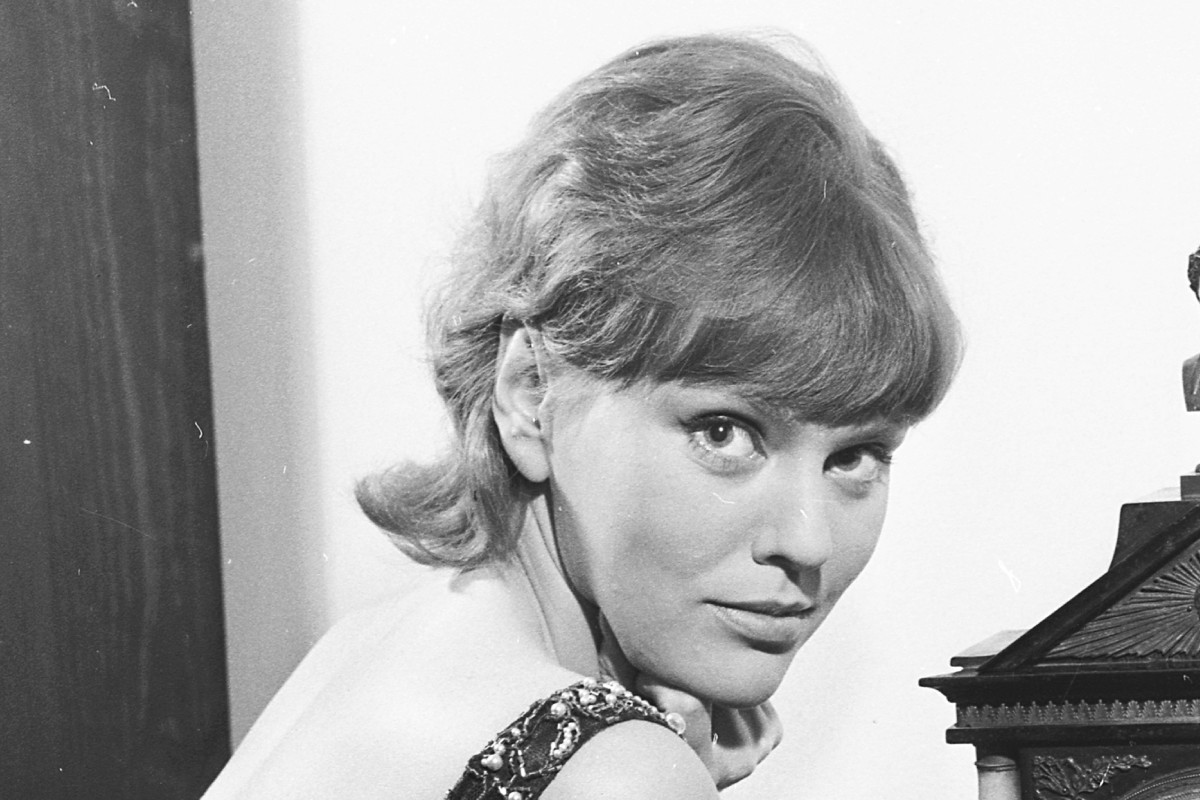 Polska 1962. Polska aktorka teatralna i filmowa Aleksandra Zawieruszanka.