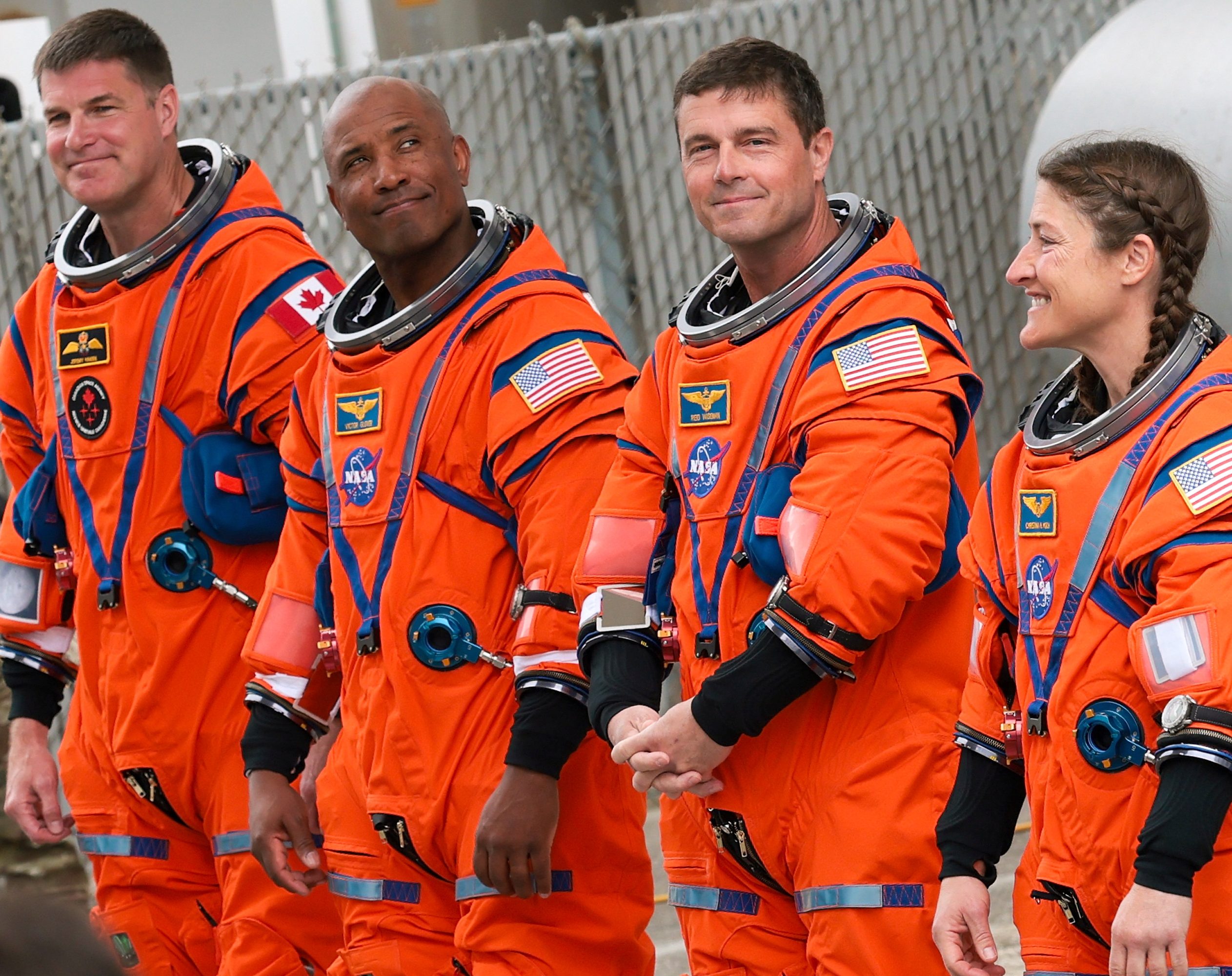 Jeremy Hansen, Victor Glover, Reid Wiseman, Christina Koch, 1.04.2026.