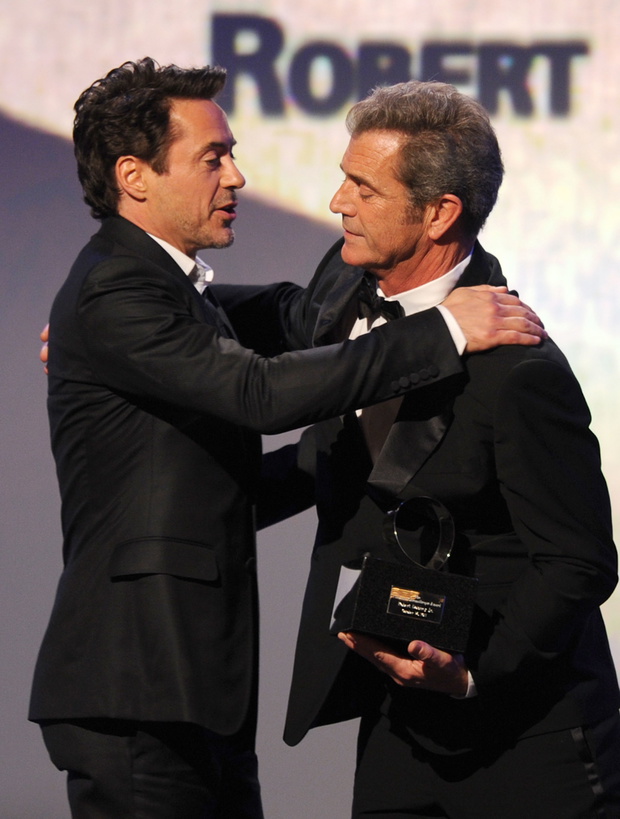 Mel Gibson i Robert Downey Jr. 14.10.2011.