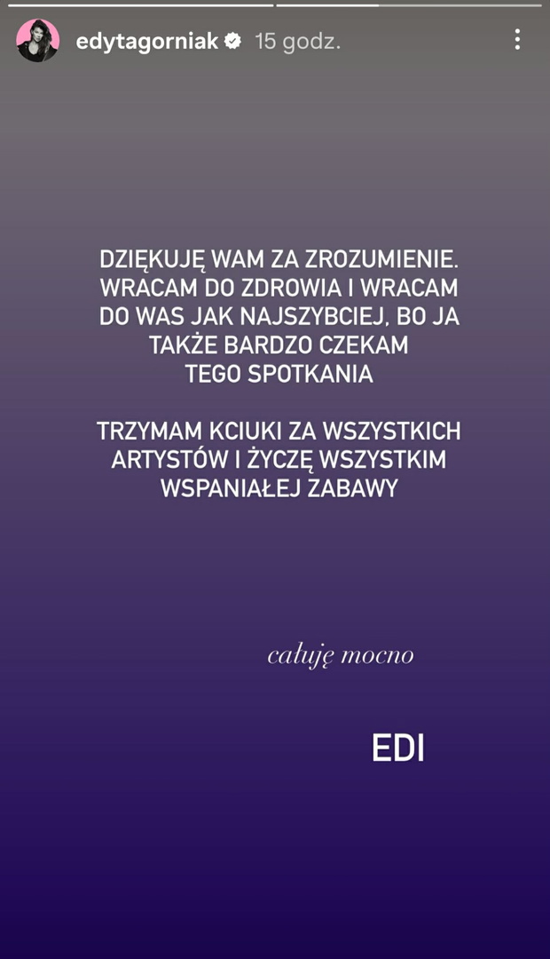 Edyta Górniak oświadczenie