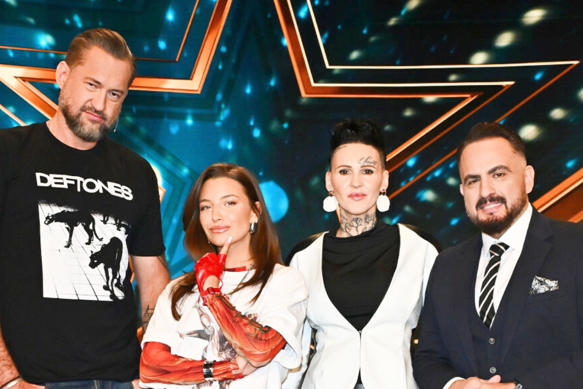 17.12.2025 Warszawa 17. edycja programu Mam Talent N/z: Marcin Prokop, Julia Wieniawa, Agnieszka Chylinska, Agustin Egurrola