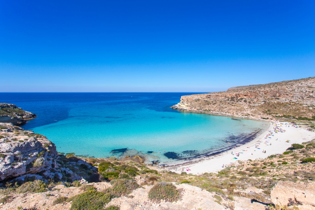 Plaża na Lampedusa