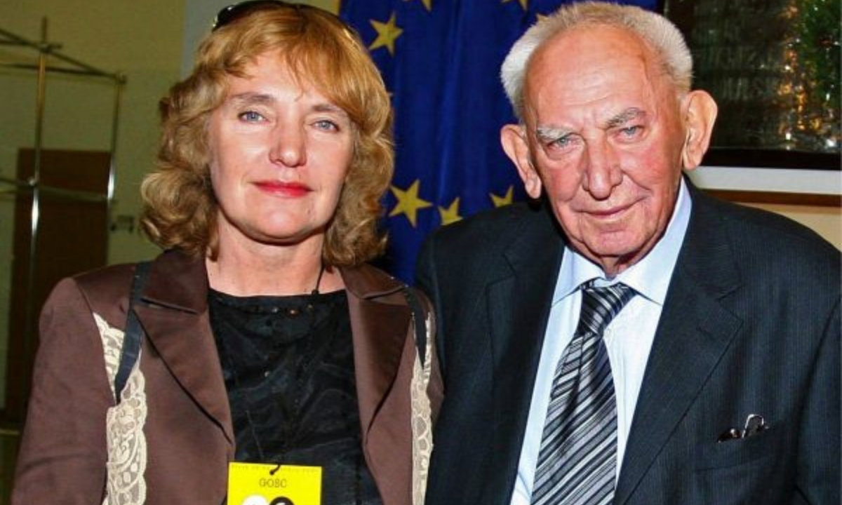 jamniki (2) Gustaw Holoubek z córką