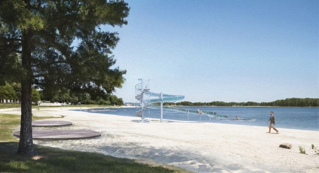 Projekt plaży w Pszczewie