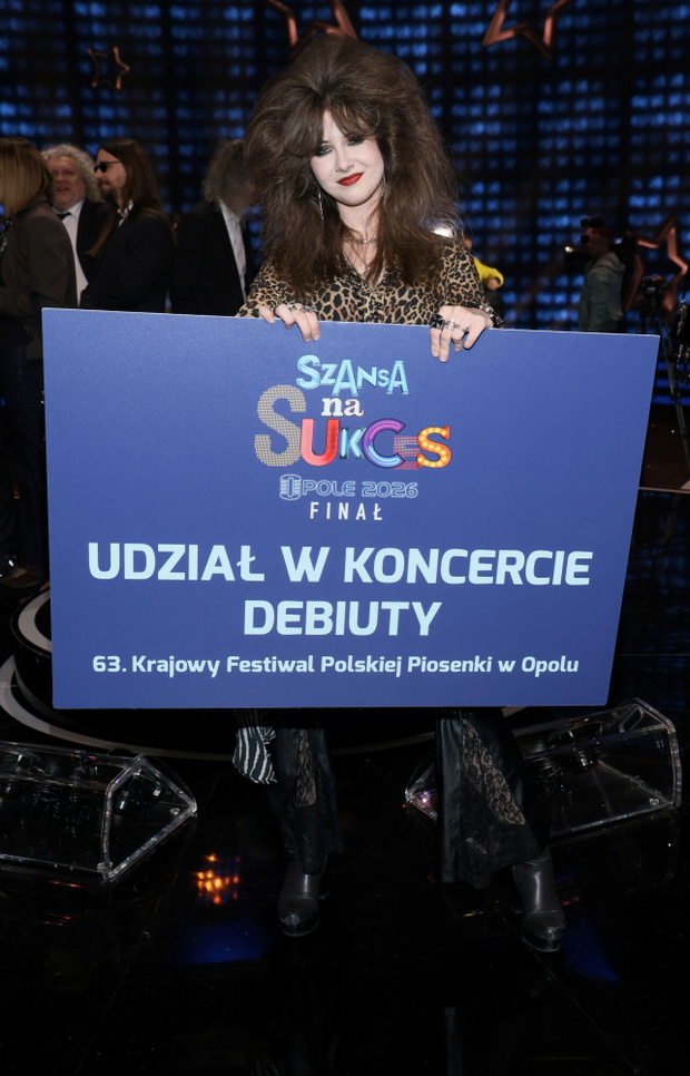 Maja Oleśków, 26.04.2026. Warszawa. Final programu "Szansa na sukces. Opole 2026" w siedzbie TVP przy Woronicza.