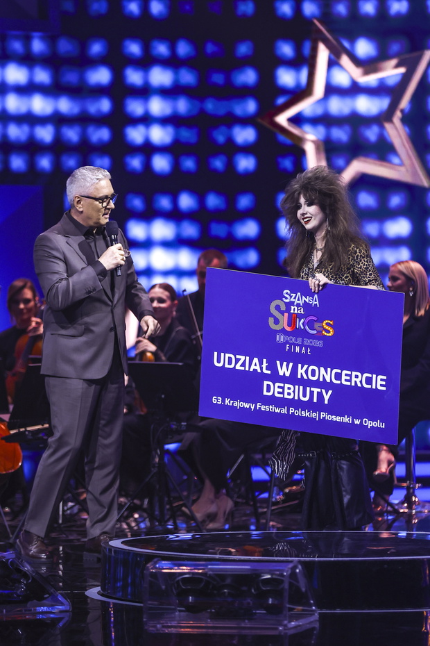 Maja Oleśków, 26.04.2026. Warszawa. Final programu "Szansa na sukces. Opole 2026" w siedzbie TVP przy Woronicza.