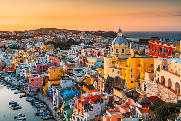 Procida kolorowe domy