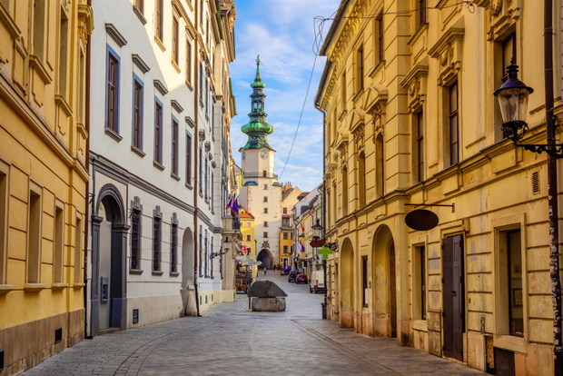 Ulica starego miasta w Bratysławie