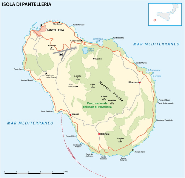 Mapa Pantellirii