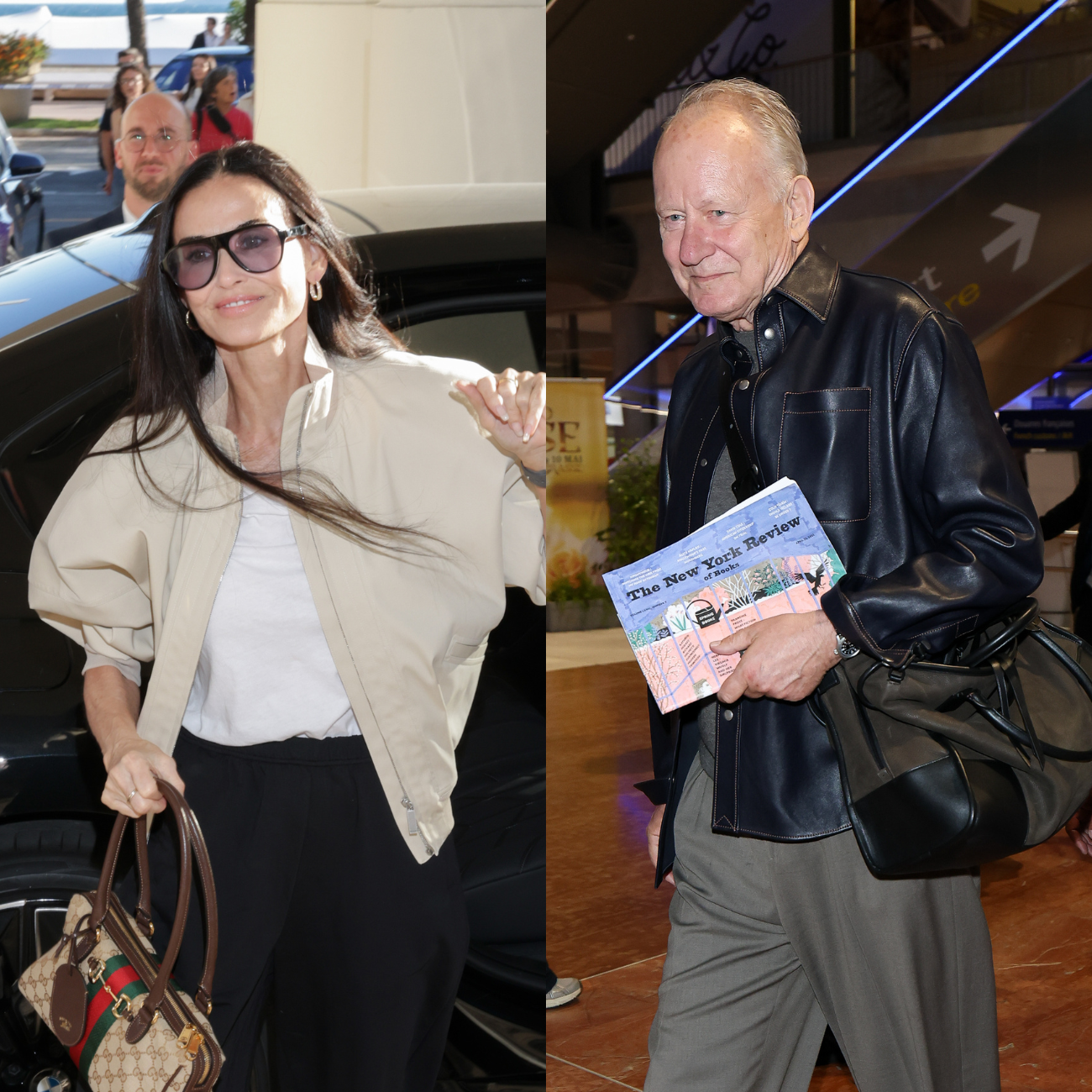 Demi Moore i Stellan Skarsgard na lotnisku w Nicei - 10.05.2026, Nicea, Francja
