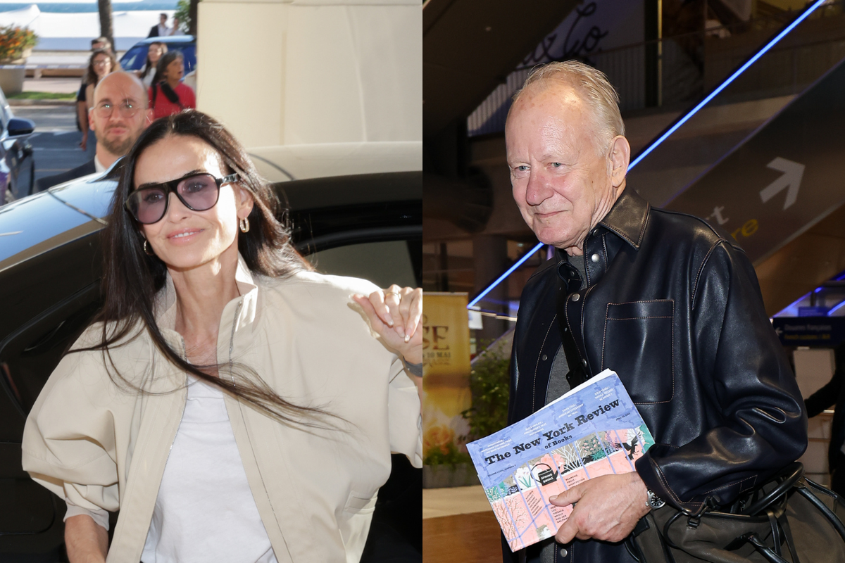 Demi Moore i Stellan Skarsgard na lotnisku w Nicei - 10.05.2026, Nicea, Francja