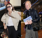 Demi Moore i Stellan Skarsgard na lotnisku w Nicei - 10.05.2026, Nicea, Francja