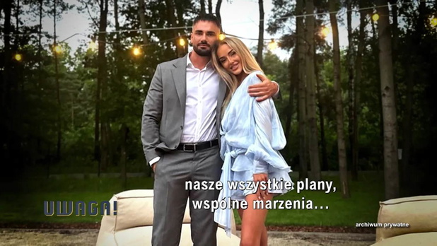 Łukasz Litewka z partnerką.