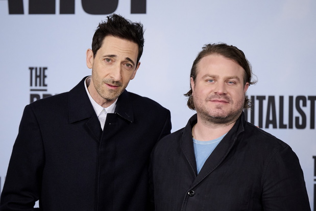 Adrien Brody i Brady Corbet na sesji zdjęciowej promującej film "Brutalista" - 17.01.2025, Madryt, Hiszpania